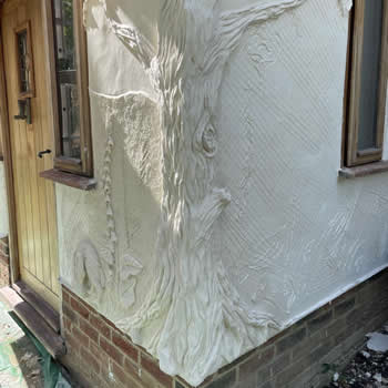Traditional pargetting detail by James Collier