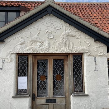 Decorative plasterwork detail by pargetter James Collier