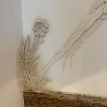 Decorative plasterwork detail by pargetter James Collier