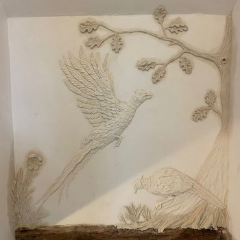 Decorative plasterwork detail by pargetter James Collier