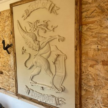 Decorative pargetting work in lime plaster by James Collier