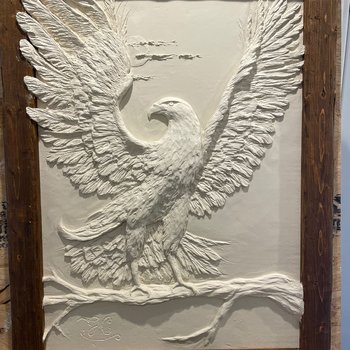Decorative plasterwork detail by pargetter James Collier
