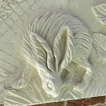 Handcrafted pargetting design on heritage property